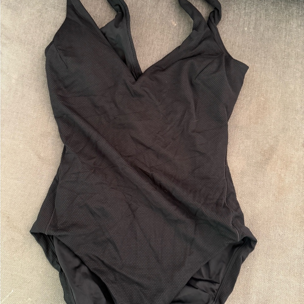 Spanx Black One-Piece Swimsuit